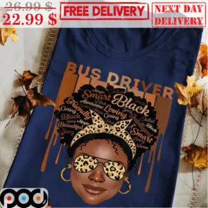 Black Lady Bus Driver Leopard Shirt