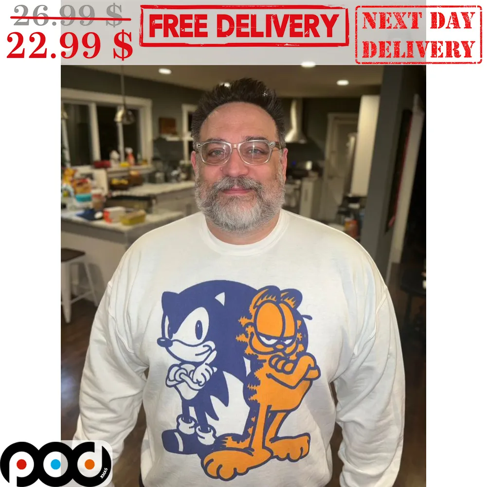 Sonic And Garfield Cute Shirt