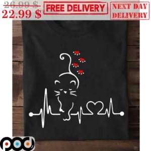Cat Heartbeat Cute Shirt