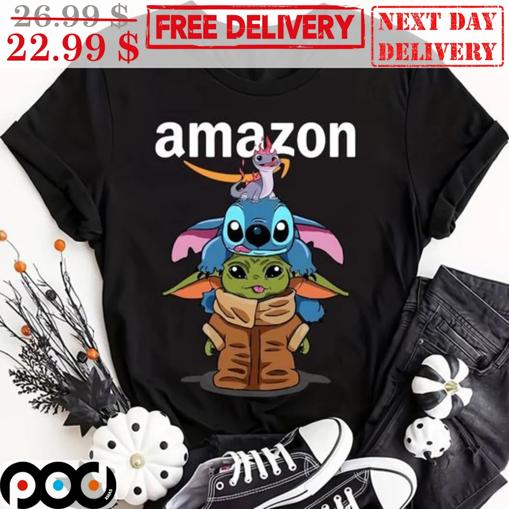 Amazon Bruni Stitch Baby Yoda Cute Shirt