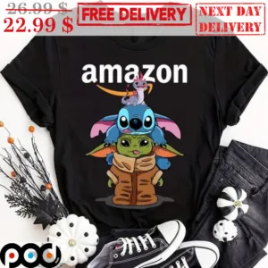 Amazon Bruni Stitch Baby Yoda Cute Shirt
