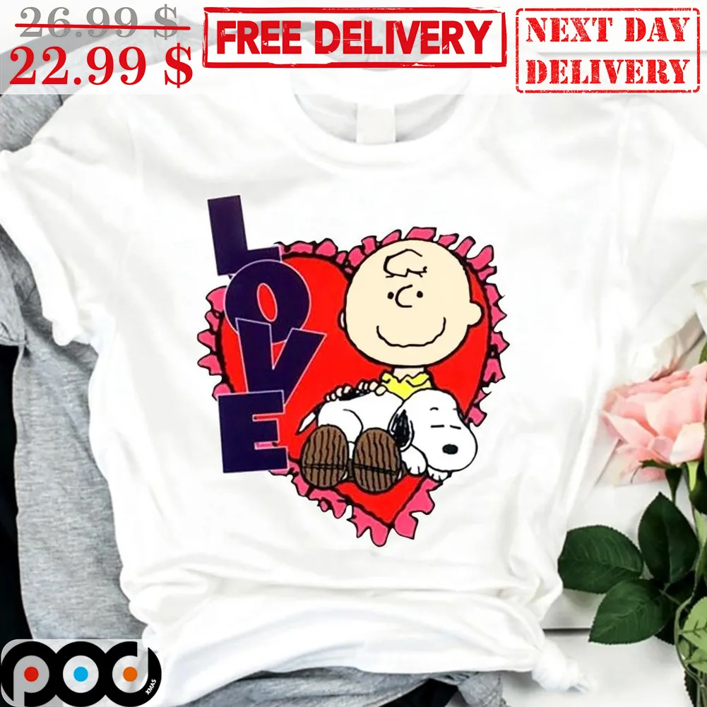 Charlie Brown Snoopy Peanuts Love Shirt