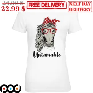 Horses Bow Tie Glasses Untamable Shirt