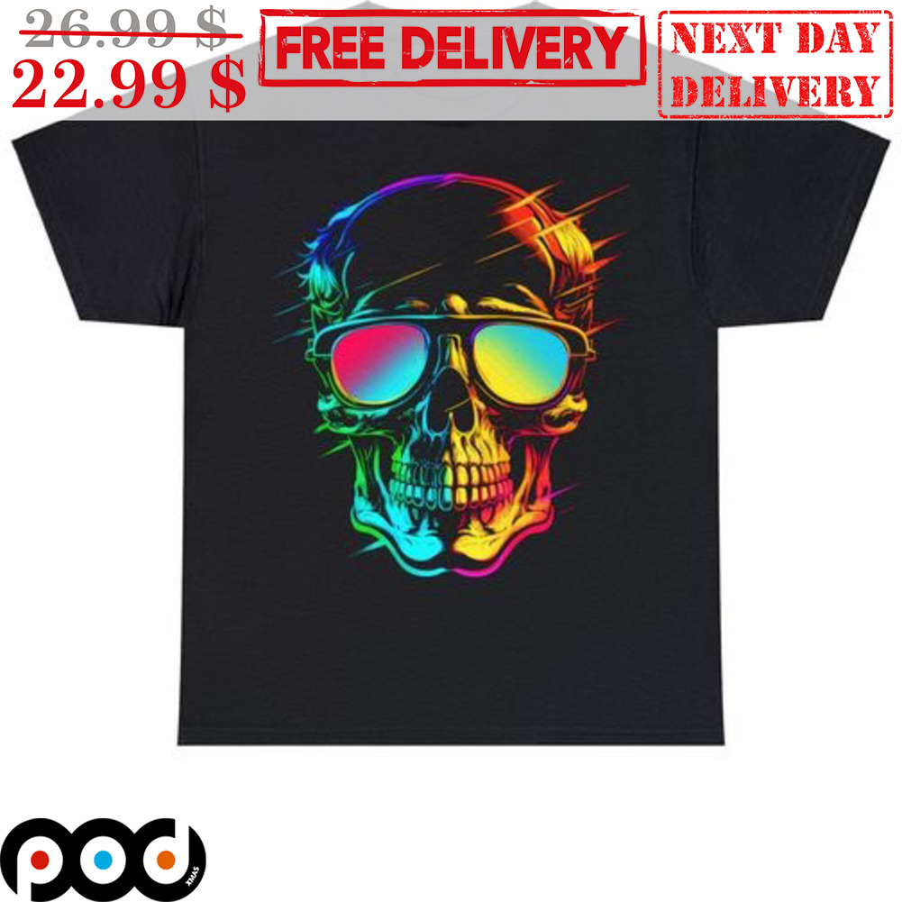 Skull Glasses Graphic Colorful Shirt Skull Glasses Graphic Colorful Shirt