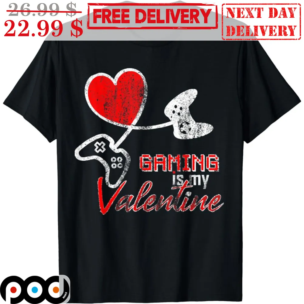 Heart Gaming Is My Valentine Vintage Shirt