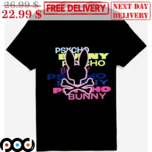 Psycho Bunny Colorful Art Graphic Shirt