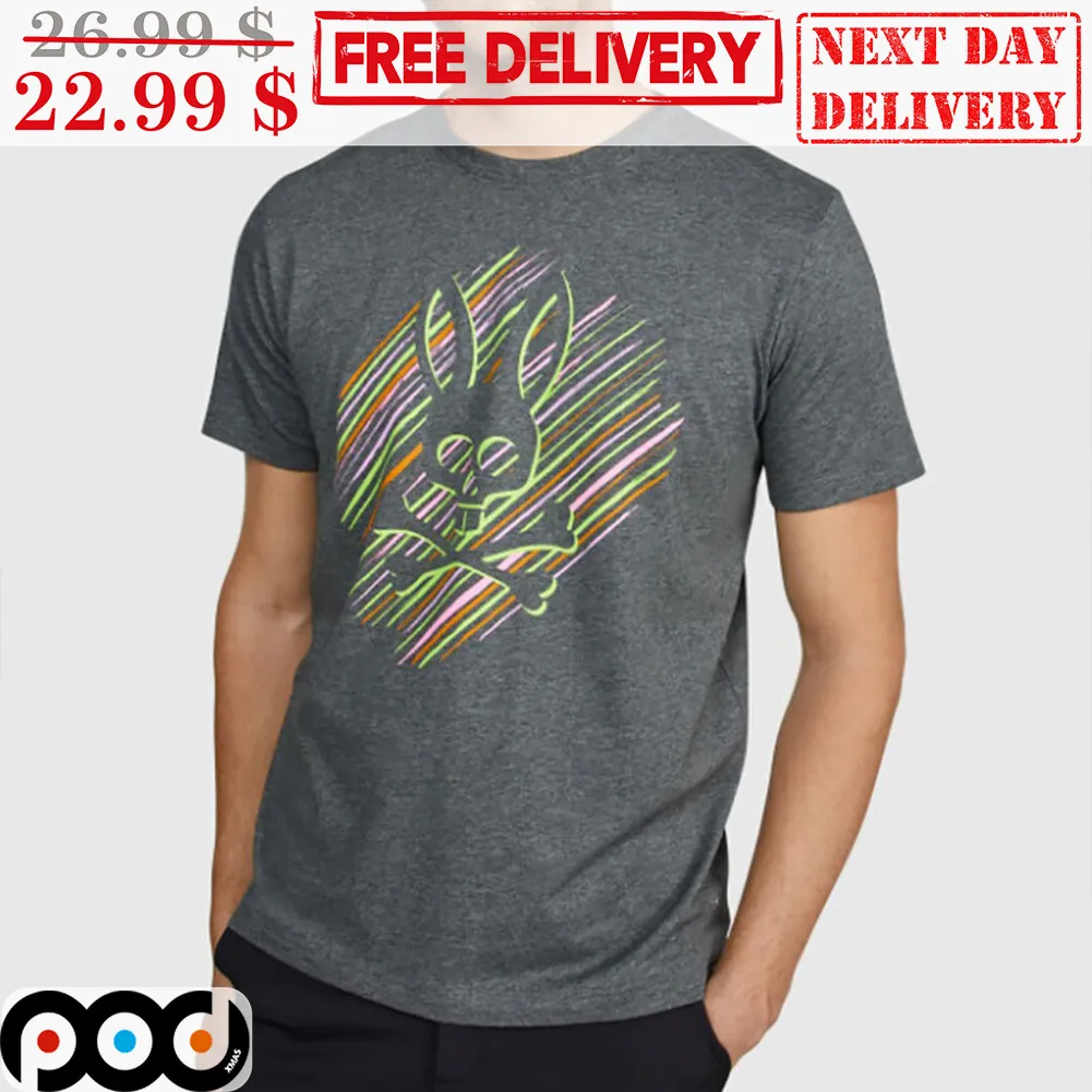 Psycho Bunny Heather Storm Blackwell Graphic Shirt