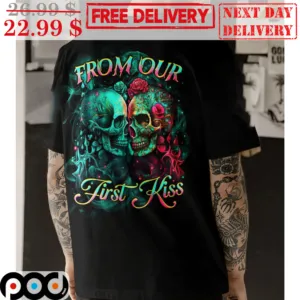 Skull Couple From Our First Kiss Shirt