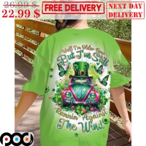 Cat St Patrick Day Well I'm Older Now But I'm Still Runnin Against The Wind Shirt