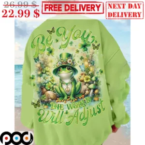 Frog Irish Be You The World Will Adjust Hippie St Partrick Day Shirt