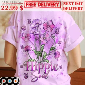 Hippie Soul Butterfly Floral Shirt