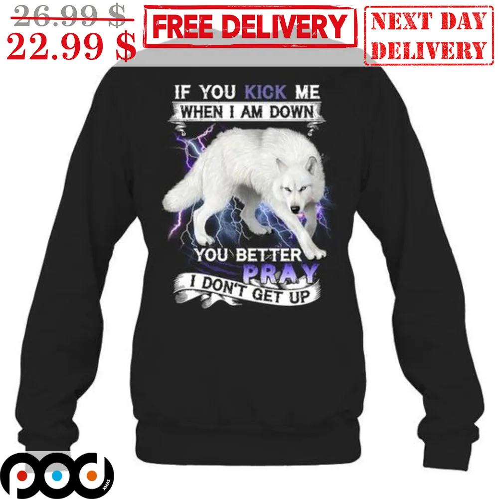 Wolf If You Kick Me When I Am Down You Better Pray I Don't Get Up Shirt