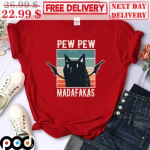 Cat Gun Pew Pew Madafakas Vintage Shirt