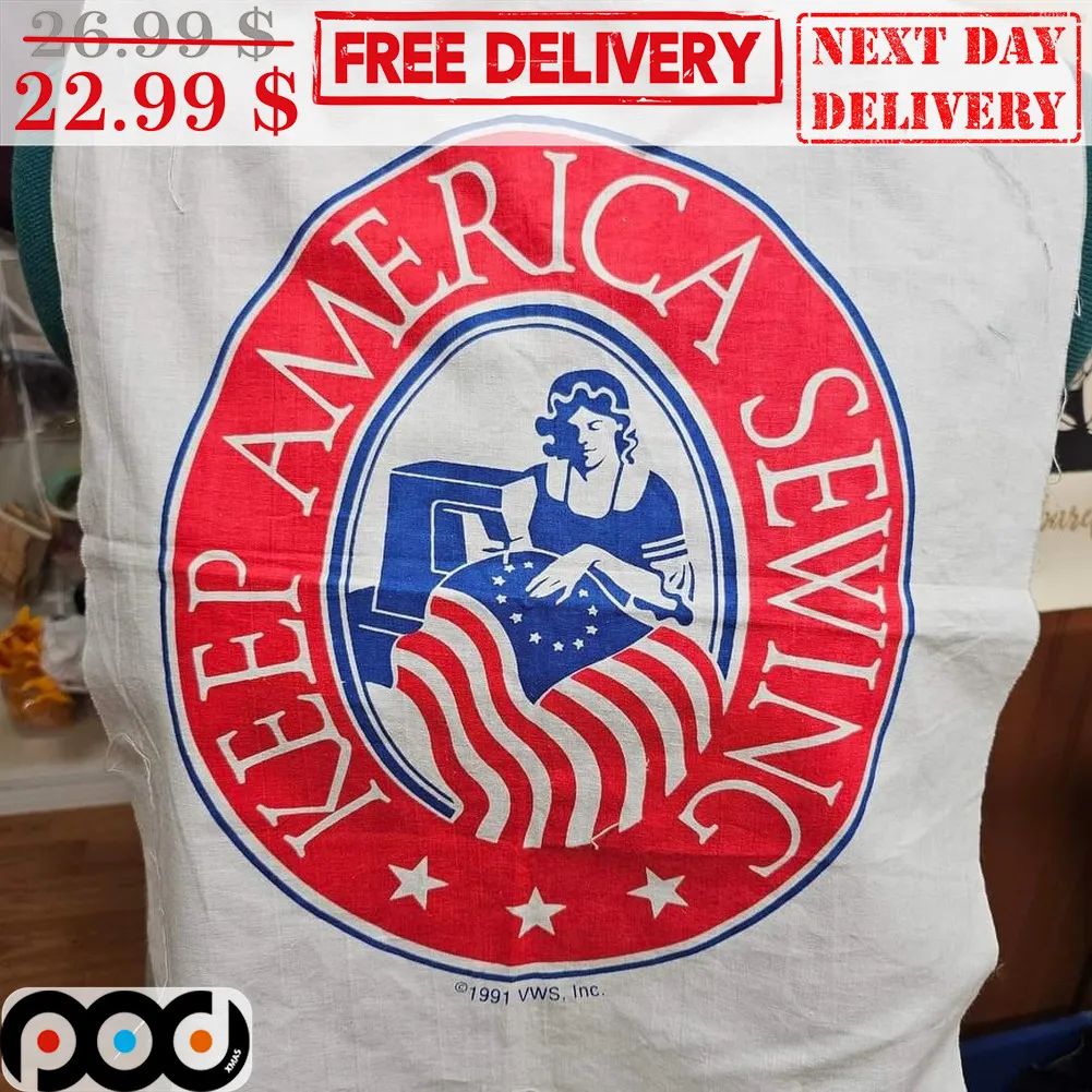 Woman Keep America Sewing Shirt