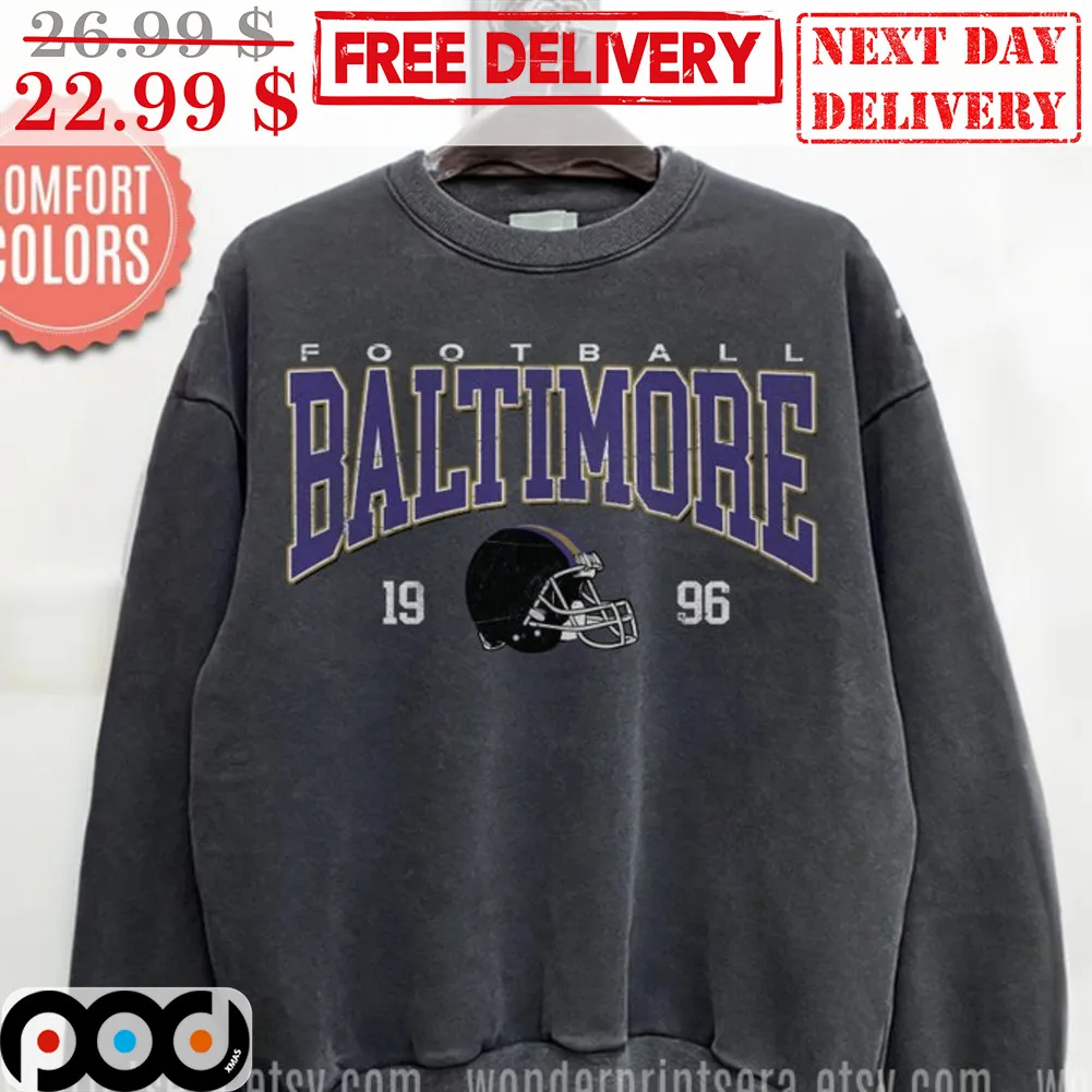 Baltimore Ravens Football 1996 Helmet Vintage Shirt