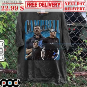 Coach Dan Campbell Detroit Lions Lightning Bootleg Vintage NFL Shirt