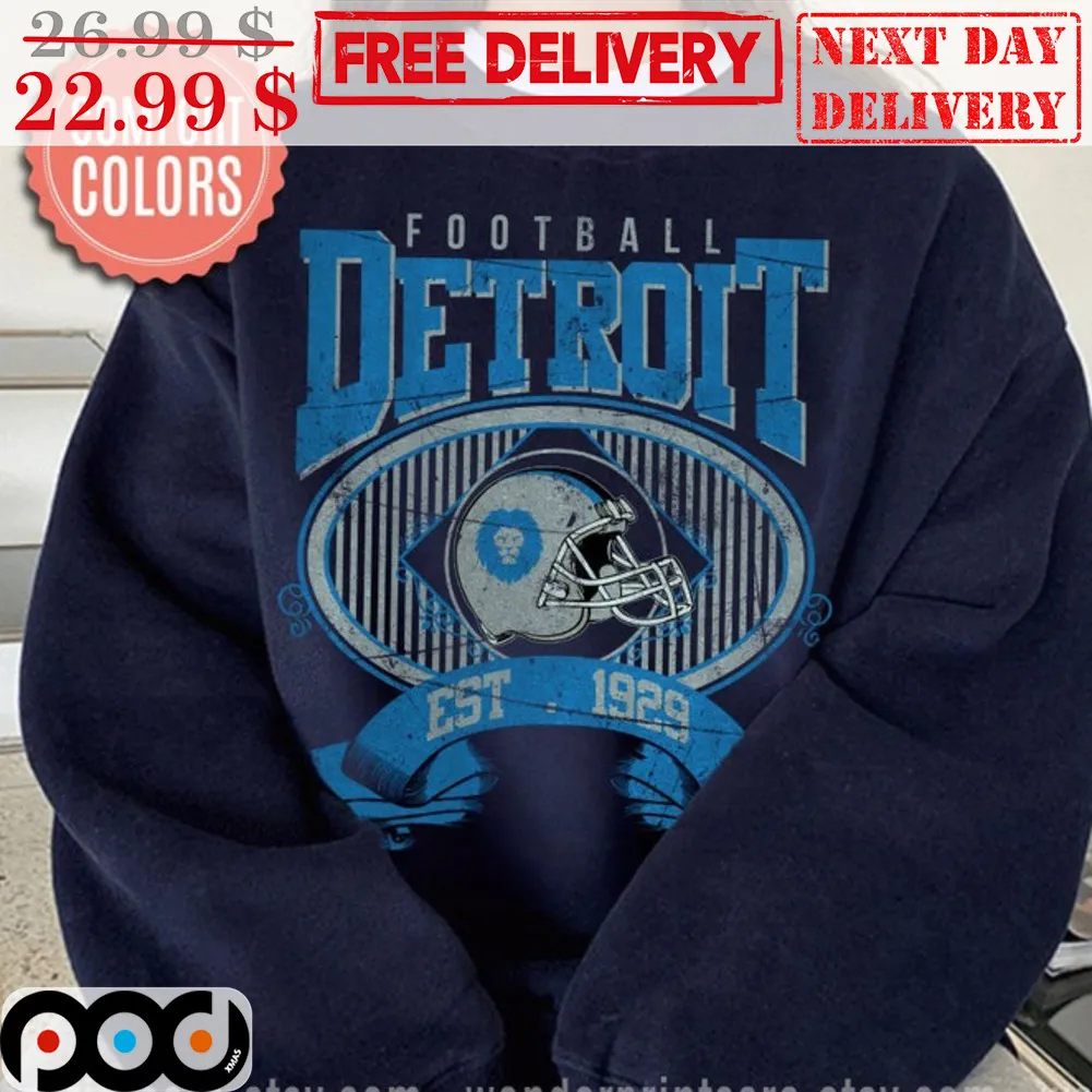 Detroit Lions Helmet Football Est 1929 Vintage Shirt