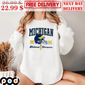 Michigan Wolverines Football 2024 National Champions Helmet NFL Shirt