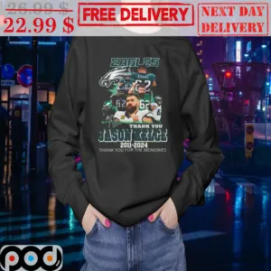 Philadelphia Eagles Thank You Jason Kelce 2011 2024 Thank You For The Memories Signature Shirt