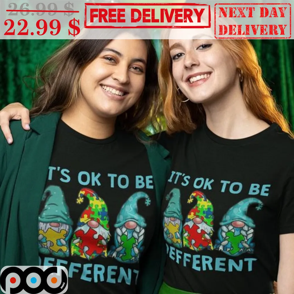 Gnomes Autism It's Ok To Be Different Shirt