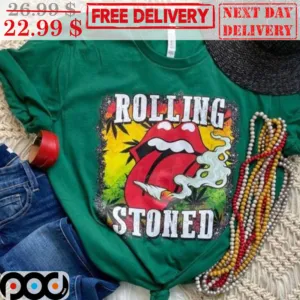 Lips Rolling Stoned Smoking Shirt