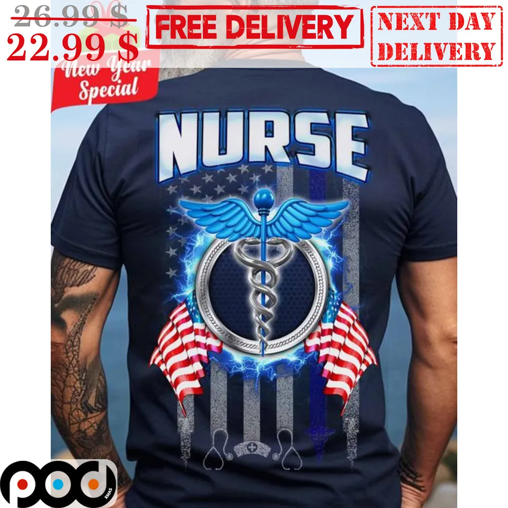Proud Nurse American Flag Vintage Shirt