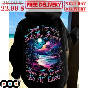 Smell The Sea Feel The Breeze Hear The Ocean Be At Ease Graphic Shirt