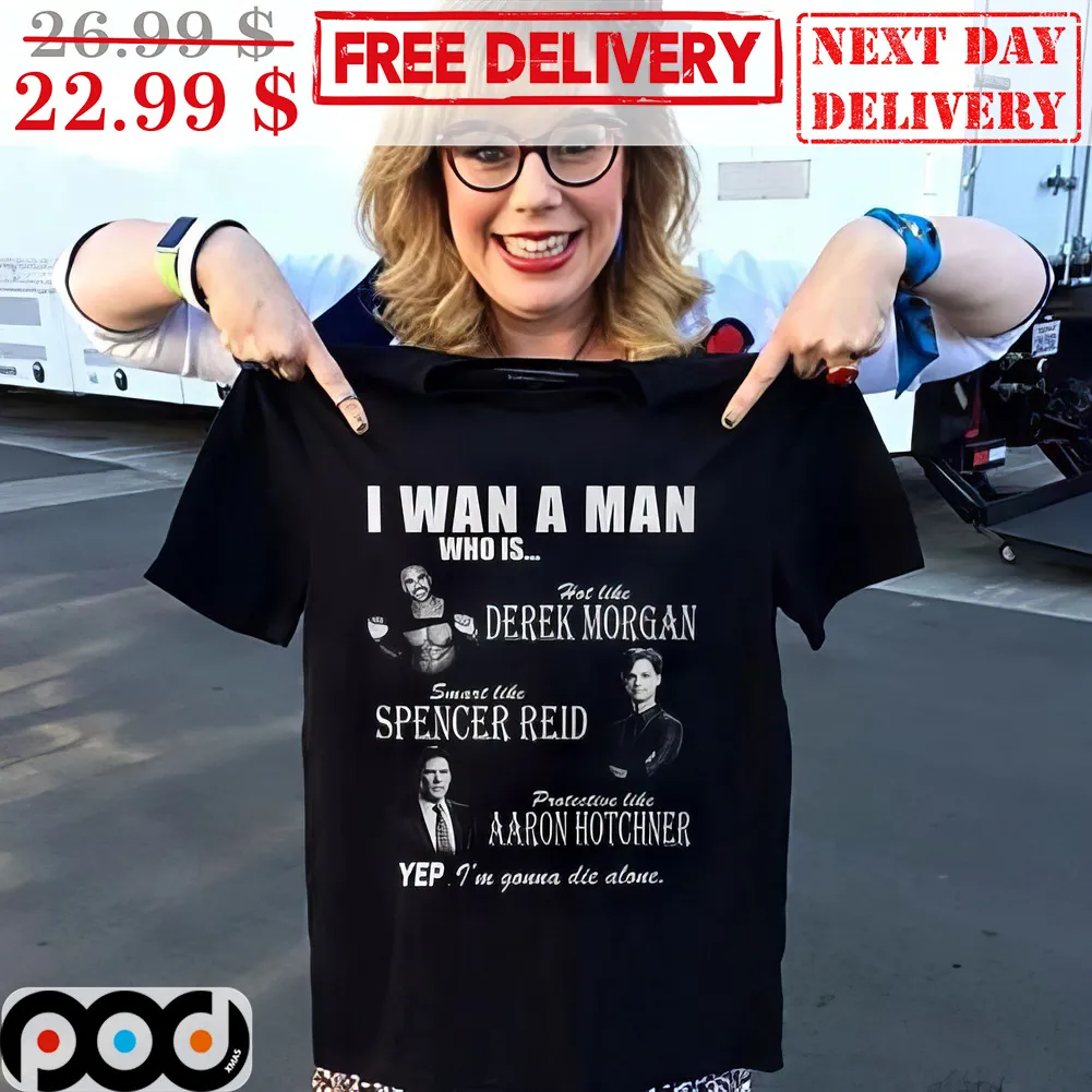 I Want A Man Who Is Hot Like Derek Morgan Smart Like Spencer Reid Protective Like Aaron Hotchner Shirt