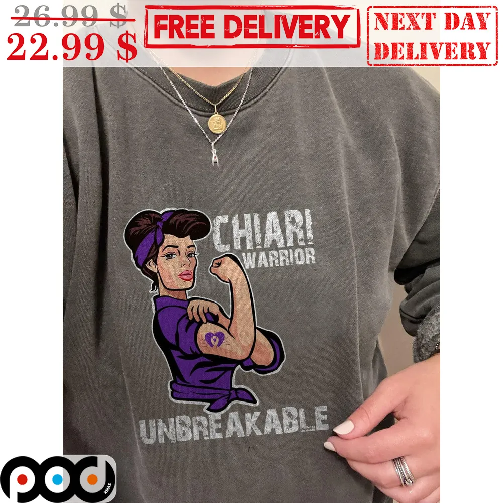Woman Awareness Chiari Warrior Unbreakable Shirt