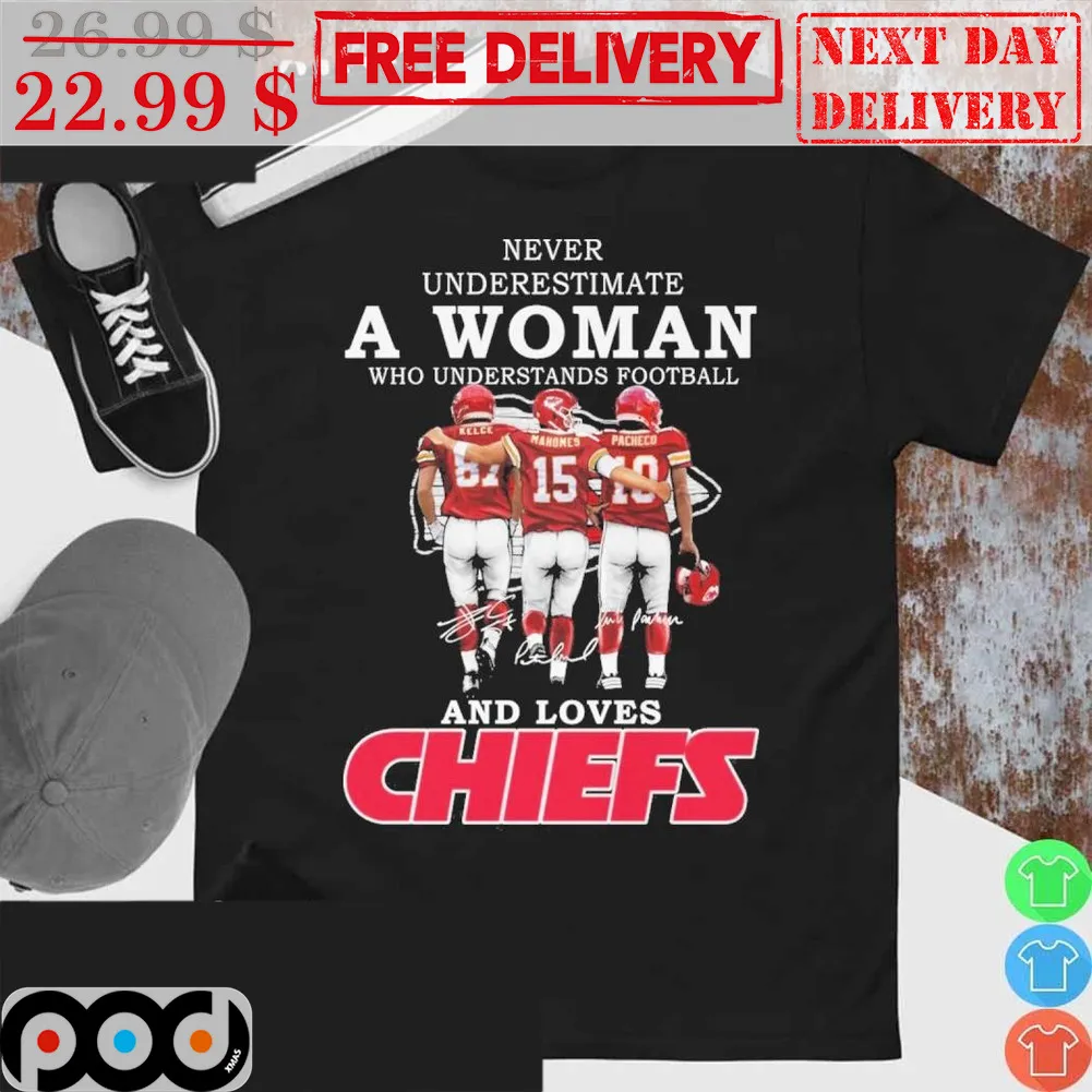 Never Underestimate A Woman Who Understands Football And Loves Kansas City Chiefs Signature Shirt