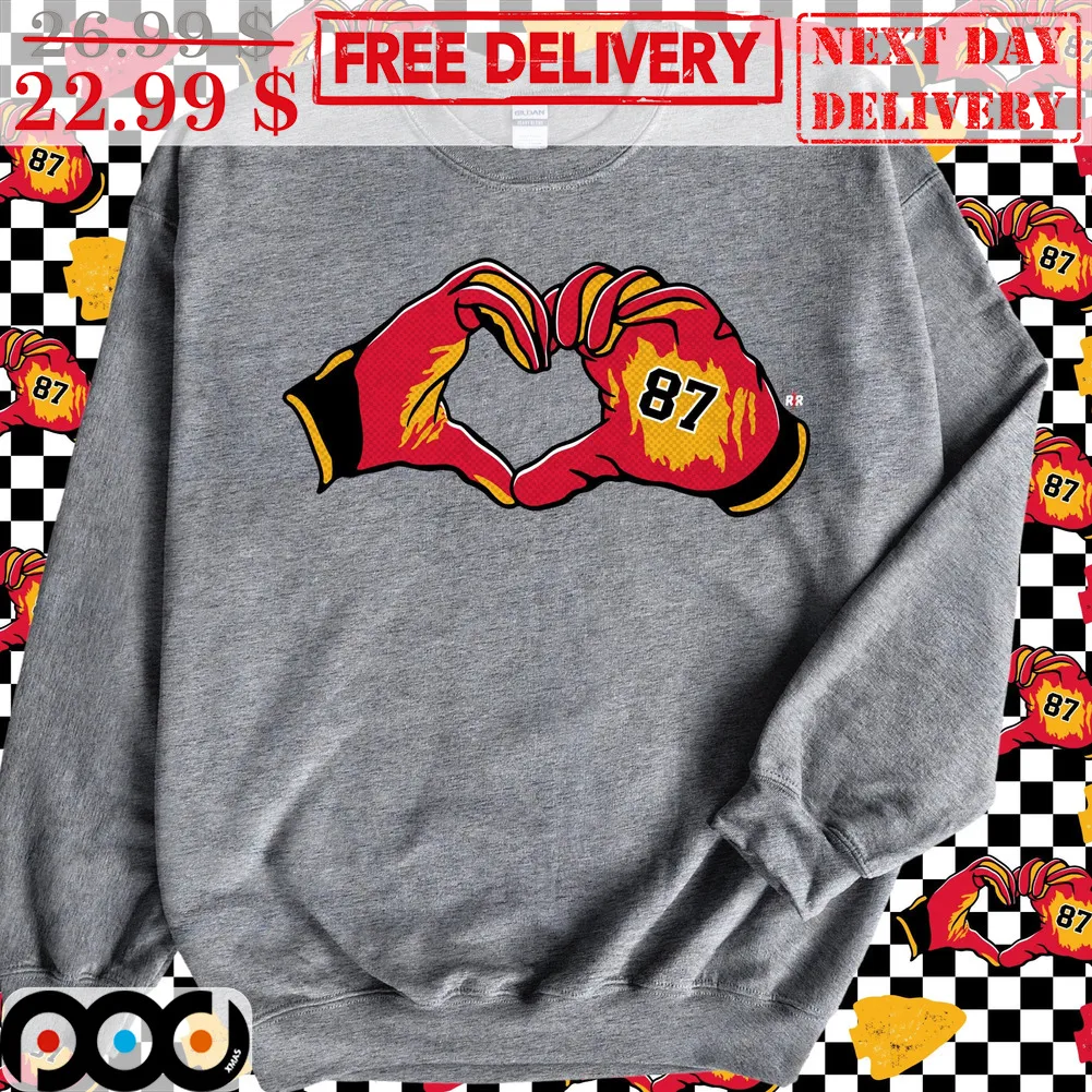 Travis Kelce 87 Heart Kansas City Chiefs Champion NFL Super Bowl 2024 Shirt