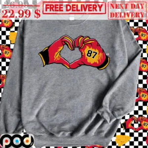 Travis Kelce 87 Heart Kansas City Chiefs Champion NFL Super Bowl 2024 Shirt