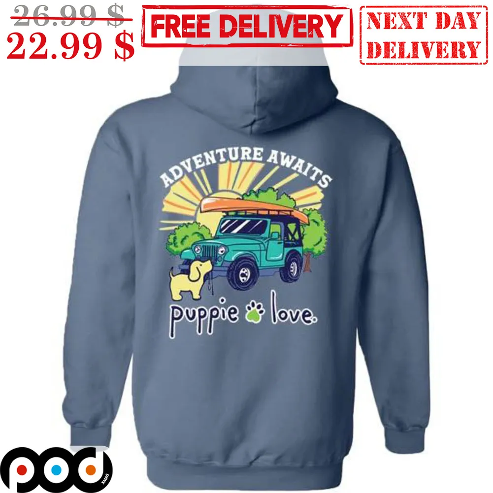 Adventure Awaits Puppie Love Sunset Shirt