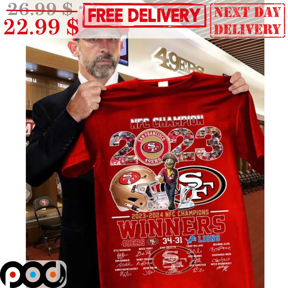 NFC Champion 2023 San Francisco 49Ers 2023 2024 NFC Champions Winners Signature Shirt