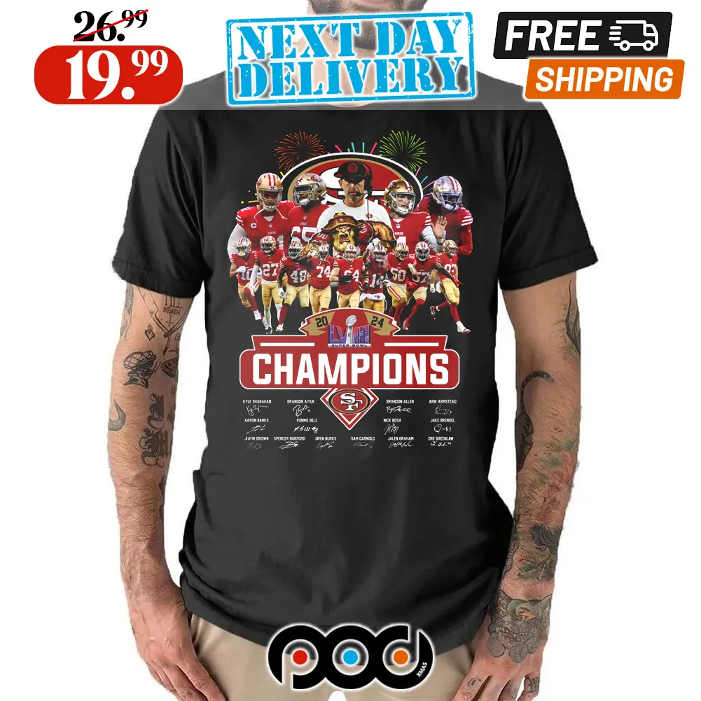 San Francisco 49ers Super Bowl LVIII 2024 Signature Shirt