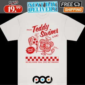 Swimmy Pizza Enjoy Teddy Swims Shirt
