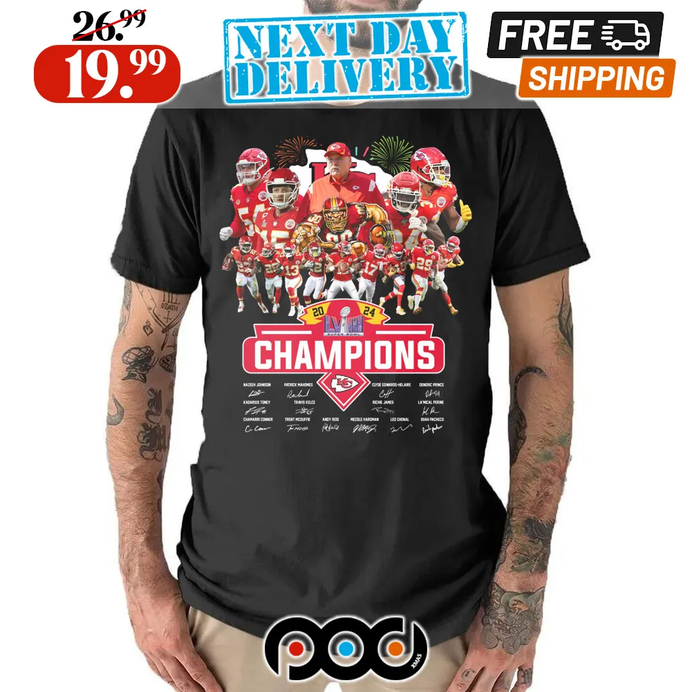 Kansas City Chiefs Super Bowl LVIII 2024 Signature Shirt