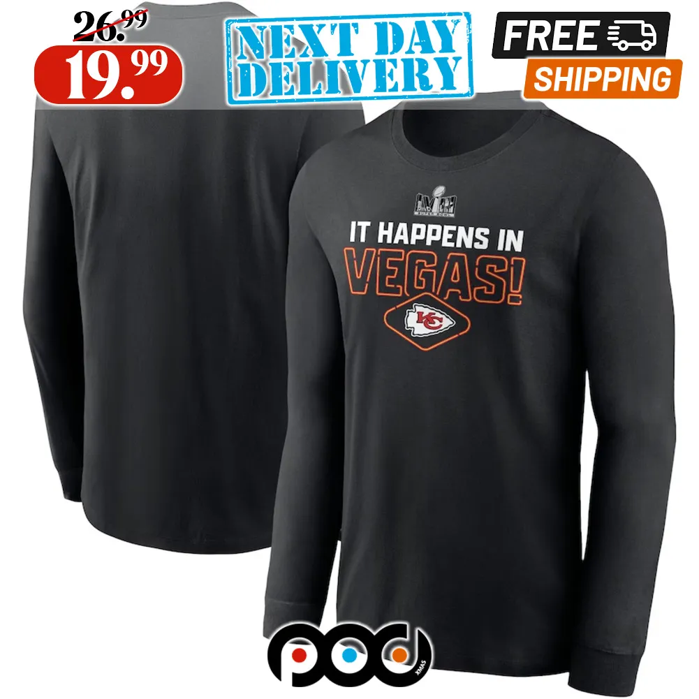 Kansas City ChiefsIt Happens In Las Vegas Super Bowl LVIII 2024 Shirt