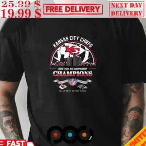 Kansas City Chiefs 2023 2024 Afc Super Wild Card Winners Nfl Playoffs Shirt