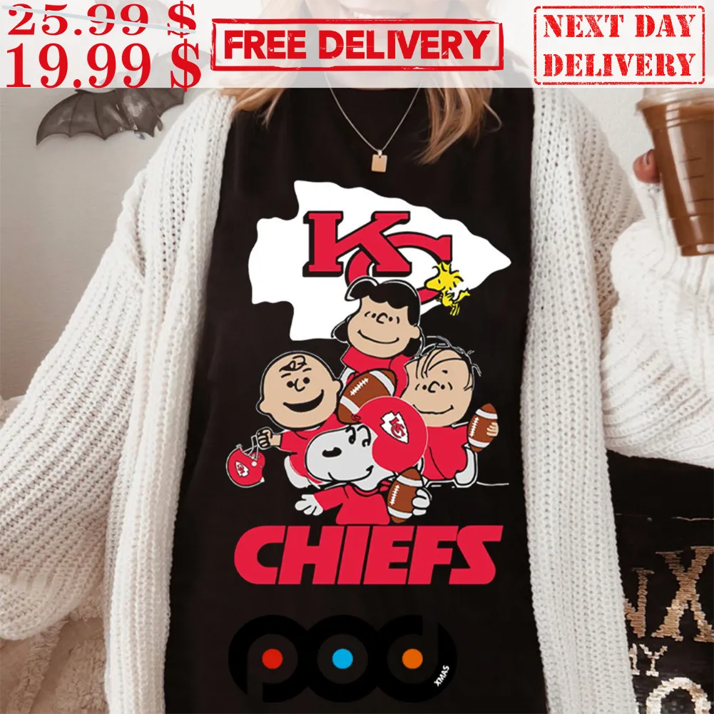 Kansas City Football Chiefs Snoopy With Friends Shirt