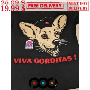 Viva Gorditas Chihuahua Taco Bell Ls Black Shirt