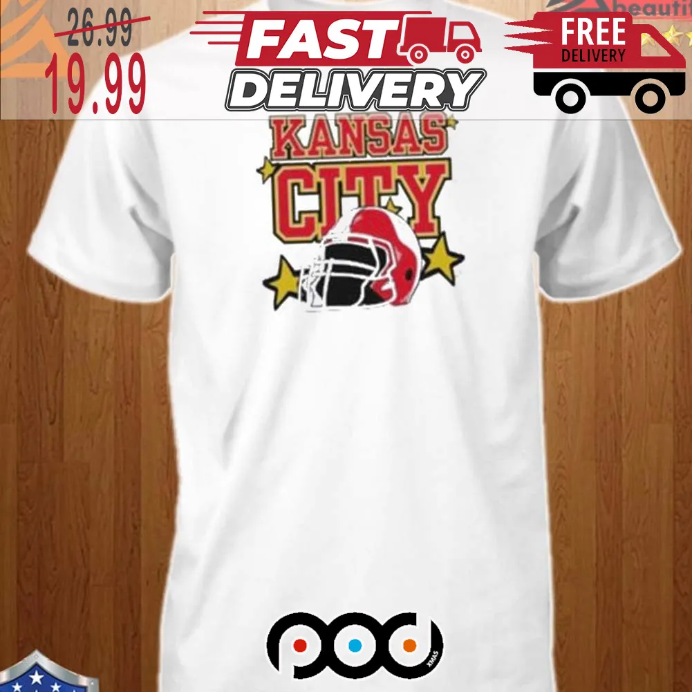 Nice Kansas City Chiefs helmet Stars Super Bowl NFL Shirt