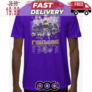 Ravens Super Bowl LVIII 2024 Champions Super Bowl NFL Signatures Shirt
