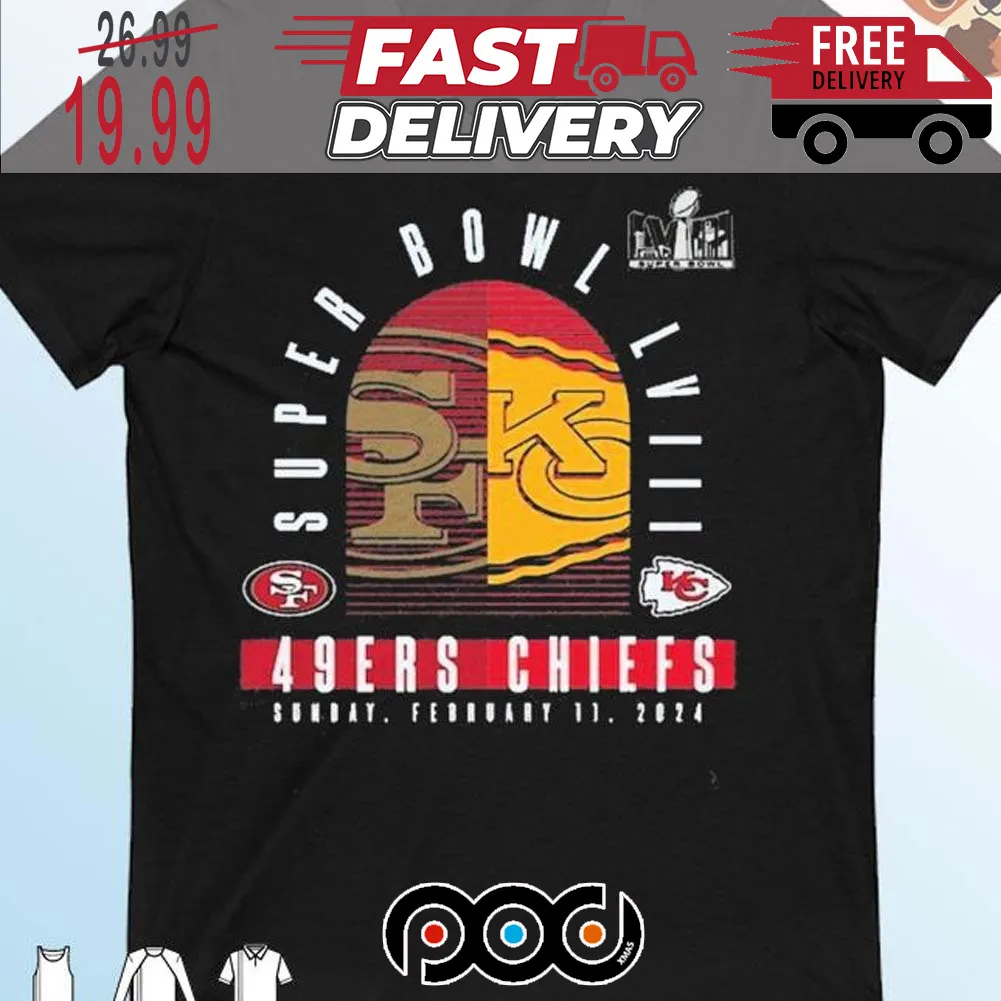 Kansas City Chiefs vs. San Francisco 49ers Youth Super Bowl NFL LVIII Matchup Final Battle Shirt