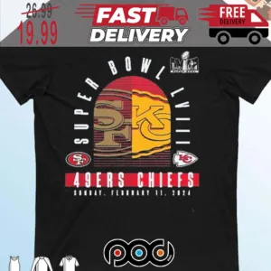 Kansas City Chiefs vs. San Francisco 49ers Youth Super Bowl NFL LVIII Matchup Final Battle Shirt
