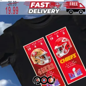 San Francisco 49ers vs Kansas City Chiefs Super Bowl LVIII NFL Matchup Ticket shirt