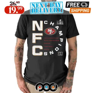 San Francisco 49ers 2023 NFC Champions Right Side Draw Shirt