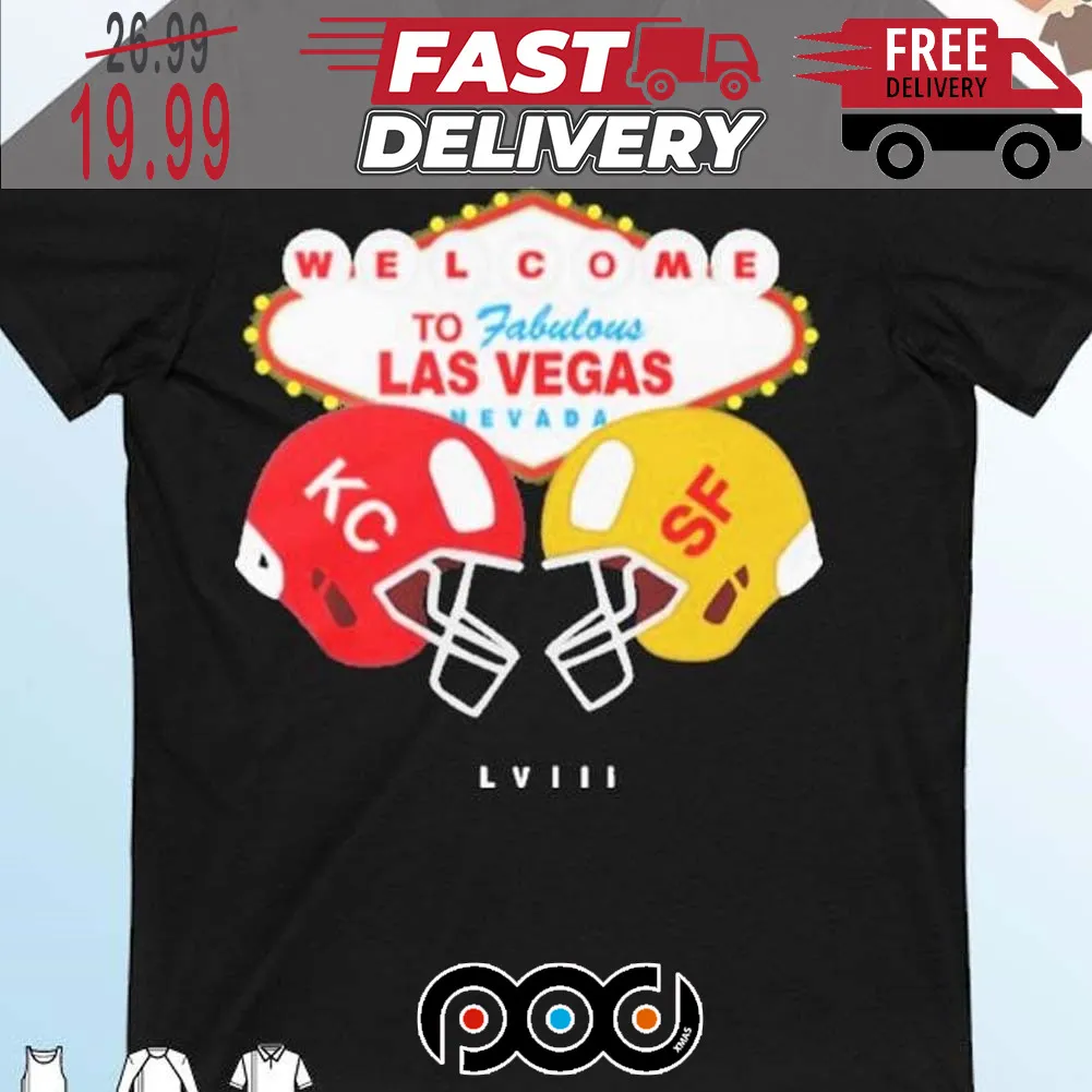 Kansas City Chiefs Vs San Francisco 49ers Championship In Vegas 2024 Super Bowl NFL Shirt