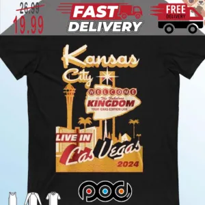 Kansas City Chiefs Welcome To The Fabulous Kingdom Tour Eras LVIII Live In Las Vegas 2024 Super Bowl NFL Shirt