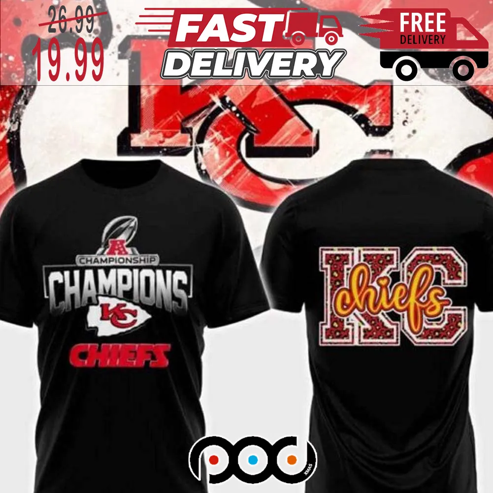 KC Chiefs 2023 AFC Conference Champions Super Bowl NFL Shirt
